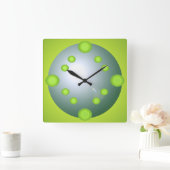 アーポップ・アートのトライムサンズアクア3Dデザイナーデコールギフト スクエア壁時計 (ホーム)