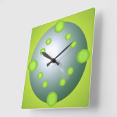 アーポップ・アートのトライムサンズアクア3Dデザイナーデコールギフト スクエア壁時計 (傾斜)