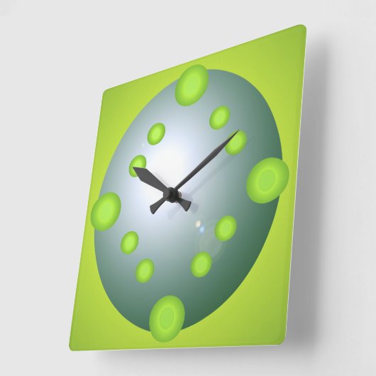 アーポップ・アートのトライムサンズアクア3Dデザイナーデコールギフト スクエア壁時計 (傾斜)