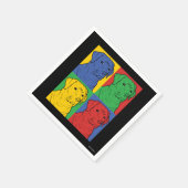 アーポップ・アートのトラブラドールレトリバー スタンダードカクテルナプキン (角)