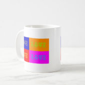 アーポップ・アートのトラブ コーヒーマグカップ (正面左)