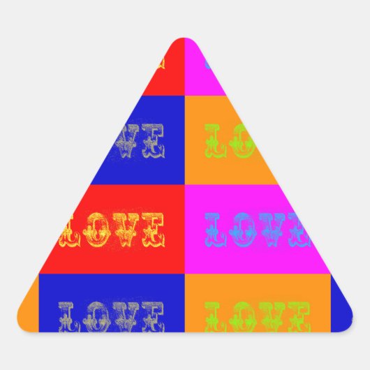 アーポップ・アートのトラブ 三角形シール (正面)