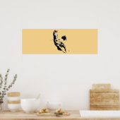 アーポップ・アートのトランニングの馬のアートワークBrowny Beige ポスター (キッチン)