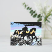 アーポップ・アートのトランニングの馬 ポストカード (スタンド正面)