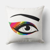アーポップ・アートのトレインボーアイシャドー装飾用クッション クッション (裏面)
