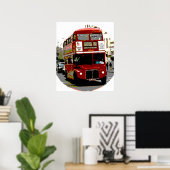 アーポップ・アートのトレッドロンドンバス ポスター (ホームオフィス)