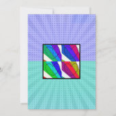 アーポップ・アートのトレトロカップル結婚式の招待 招待状 (裏面)