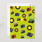 アーポップ・アートのトレトロカラフル音楽 ポストカード (正面/裏面)