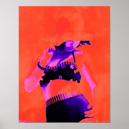 アーポップ・アートのトレトロヒッッピシックボホアートワークスガール ポスター