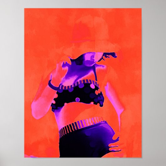 アーポップ・アートのトレトロヒッッピシックボホアートワークスガール ポスター (正面)