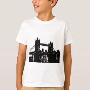アーポップ・アートのトロンドンタワーブリッジ Tシャツ