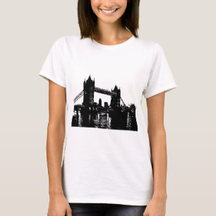 アーポップ・アートのトロンドンタワーブリッジ Tシャツ