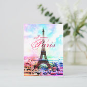 アーポップ・アートのトヴィンテージエッフェルタワー ポストカード (スタンド正面)