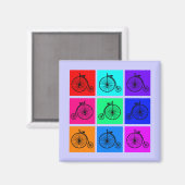 アーポップ・アートのトヴィンテージツーホイーラーバイクアパレル マグネット (正面/裏面)