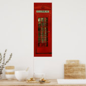 アーポップ・アートのトヴィンテージロンドンシティレッドテレフォンボックス ポスター (キッチン)
