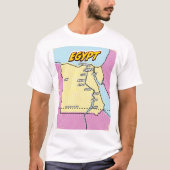 アーポップ・アートのト図解入りの、写真付きのエジプトの地図 Tシャツ (正面)