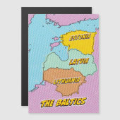 アーポップ・アートのト図解入りの、写真付きのバルト州の地図 (正面/裏面)