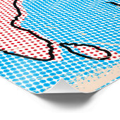 アーポップ・アートのト図解入りの、写真付きの中国地図 ポスター (コーナー)