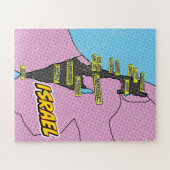 アーポップ・アートのト図解入りの、写真付きの・イスラエルの地図 ジグソーパズル (横)