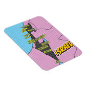 アーポップ・アートのト図解入りの、写真付きの・イスラエルの地図 マグネット (右側)