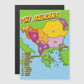 アーポップ・アートのト図解入りの、写真付きの・バルカンの地図 (正面/裏面)
