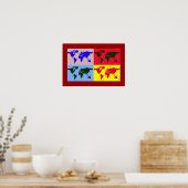 アーポップ・アートのト地図デコ ポスター (キッチン)