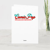 アーポップ・アートのト愛漫画ブックウーマン顔 カード (裏面)