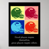 アーポップ・アートのト感動的サッカー引用文 ポスター (正面)