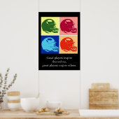 アーポップ・アートのト感動的サッカー引用文 ポスター (キッチン)