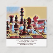 アーポップ・アートのト抽象芸術チェスピースコーチクラブ スクエア名刺 (裏面)