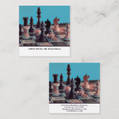 アーポップ・アートのト抽象芸術チェスピースコーチクラブ スクエア名刺 (正面/裏面)