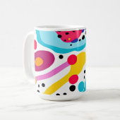 アーポップ・アートのト抽象芸術パタポップ・アートのーンインスパイアン コーヒーマグカップ (正面左)