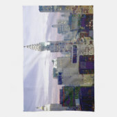 アーポップ・アートのト油絵を描エフェクトニューヨーク キッチンタオル (縦)