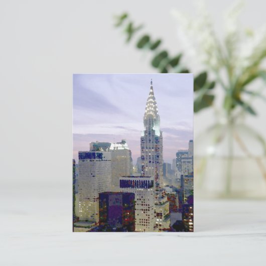 アーポップ・アートのト油絵を描エフェクトニューヨーク ポストカード (スタンド正面)