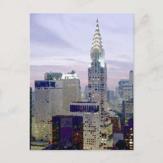 アーポップ・アートのト油絵を描エフェクトニューヨーク ポストカード (正面)