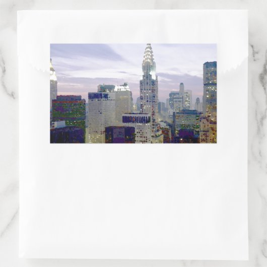 アーポップ・アートのト油絵を描エフェクトニューヨーク 長方形シール (バッグ)