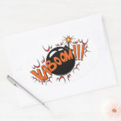 アーポップ・アートのト漫画スタイルカブーム！ 楕円形シール (封筒)