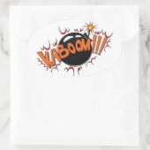 アーポップ・アートのト漫画スタイルカブーム！ 楕円形シール (バッグ)