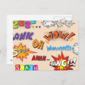 アーポップ・アートのト漫画スタイルハッハッハ! ポストカード (正面/裏面)