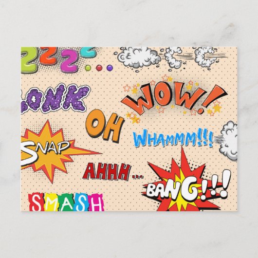 アーポップ・アートのト漫画スタイルハッハッハ! ポストカード (正面)