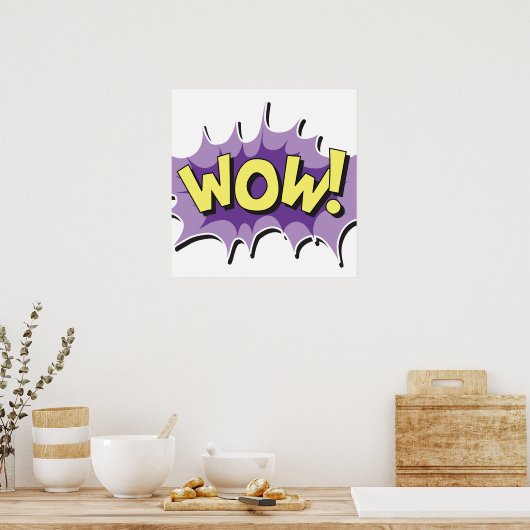 アーポップ・アートのト漫画スタイルワウ ポスター (キッチン)