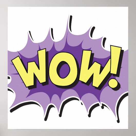 アーポップ・アートのト漫画スタイルワウ ポスター (正面)