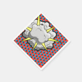 アーポップ・アートのト漫画スタイル爆発 スタンダードカクテルナプキン (角)