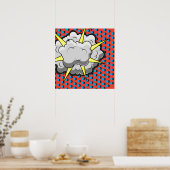 アーポップ・アートのト漫画スタイル爆発 ポスター (キッチン)