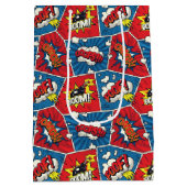 アーポップ・アートのト漫画ブックパネル ミディアムペーパーバッグ (裏面)