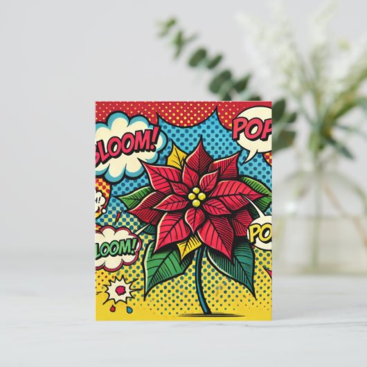 アーポップ・アートのト漫画ブックポインセチア・スクラップブック紙 (スタンド正面)