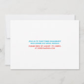 アーポップ・アートのト漫画ブック婚約パーティ招待状 招待状 (裏面)