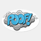 アーポップ・アートのト漫画ポフ！ 楕円形シール (正面)