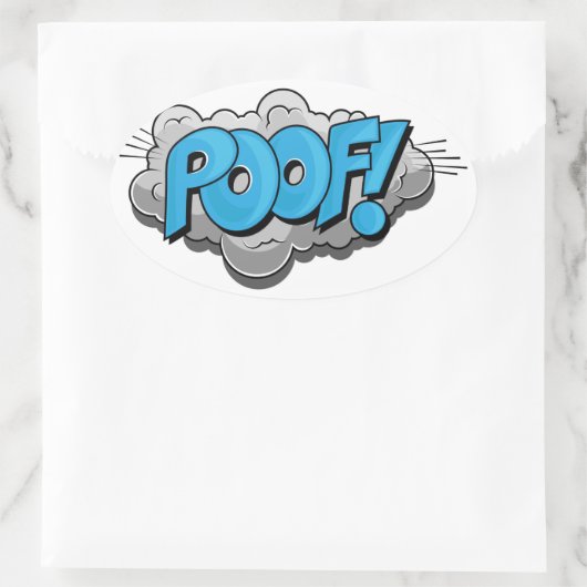 アーポップ・アートのト漫画ポフ! 楕円形シール (バッグ)