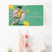 アーポップ・アートのト漫画女子サッカー誕生日パーティー 横断幕 (インサイチュ)